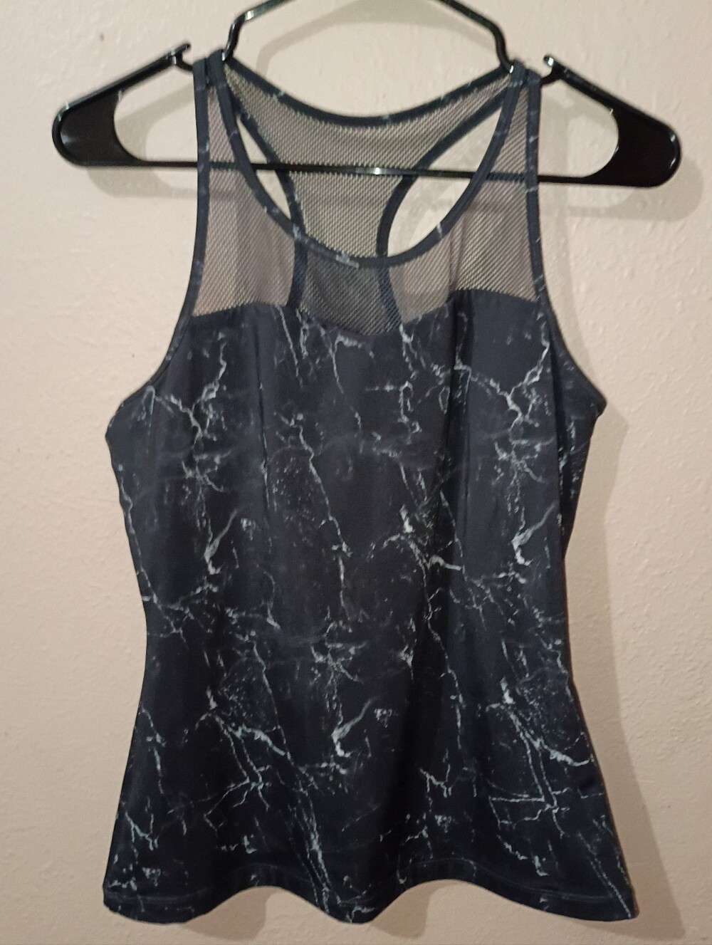 Kiava Tankini  Size Large Mesh-Panel Marble Print